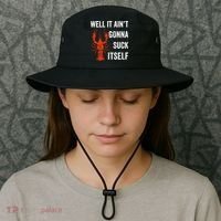 Well It AinT Gonna Suck Itself Crawfish Mardi Gras Gift Bucket Hat thumb 3