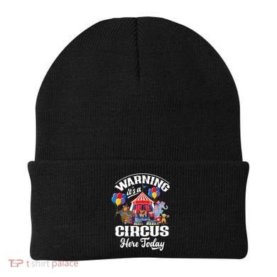 Warning It'S A Circus Here Today Carnival Birthday Party Beanie