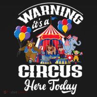 Warning It'S A Circus Here Today Carnival Birthday Party Women's Hoodie thumb 2