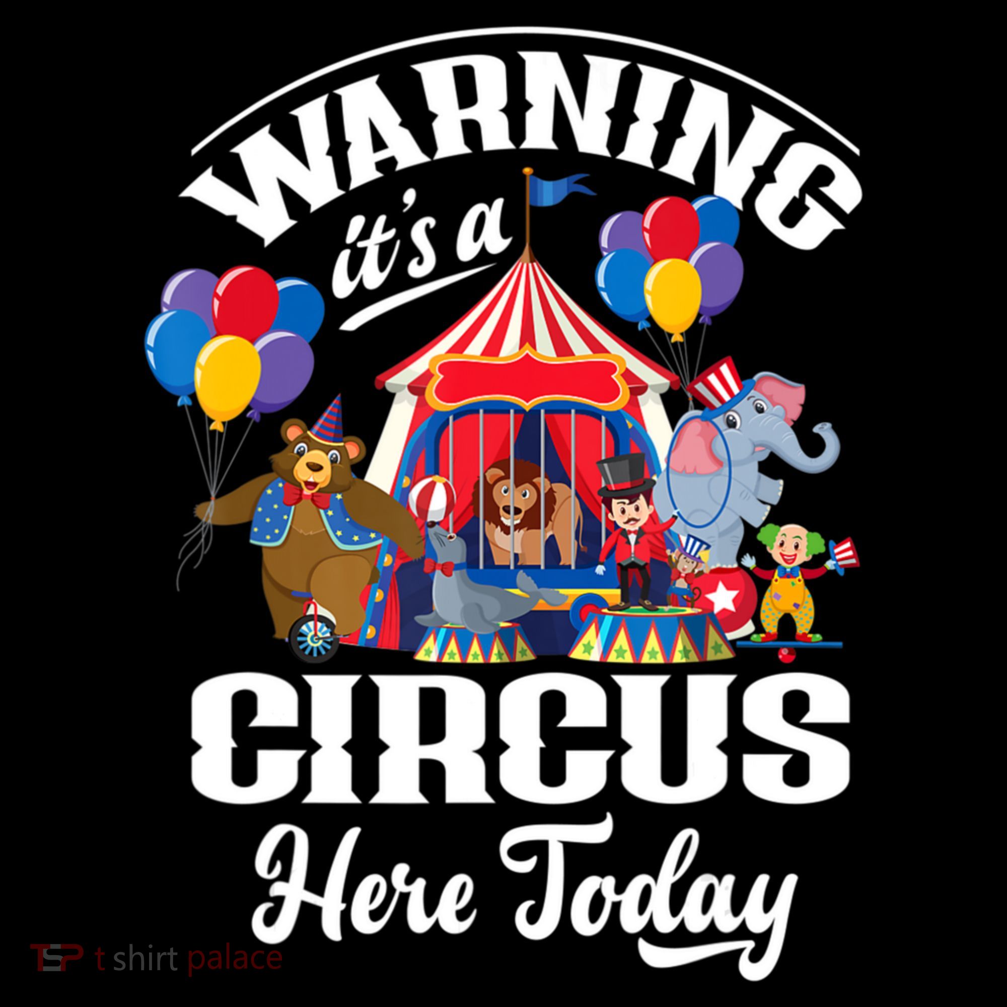 Warning It'S A Circus Here Today Carnival Birthday Party Women's Hoodie