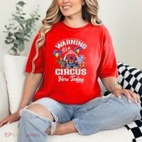 Warning It'S A Circus Here Today Carnival Birthday Party Comfort Colors T-Shirt thumb 2