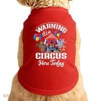 Warning It'S A Circus Here Today Carnival Birthday Party Doggie Tank thumb 0