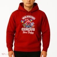 Warning It'S A Circus Here Today Carnival Birthday Party Hoodie thumb 2