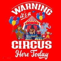 Warning It'S A Circus Here Today Carnival Birthday Party Long Sleeve Shirt thumb 2