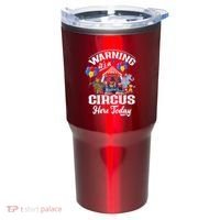 Warning It'S A Circus Here Today Carnival Birthday Party Tumbler thumb 0