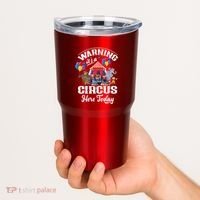 Warning It'S A Circus Here Today Carnival Birthday Party Tumbler thumb 2