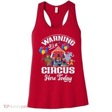 Warning It'S A Circus Here Today Carnival Birthday Party Women's Tank Top