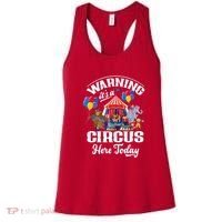Warning It'S A Circus Here Today Carnival Birthday Party Women's Tank Top thumb 0