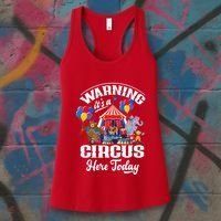 Warning It'S A Circus Here Today Carnival Birthday Party Women's Tank Top thumb 3