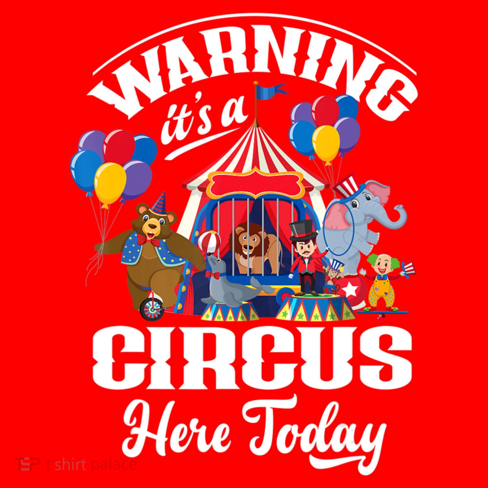 Warning It'S A Circus Here Today Carnival Birthday Party Baby Bodysuit