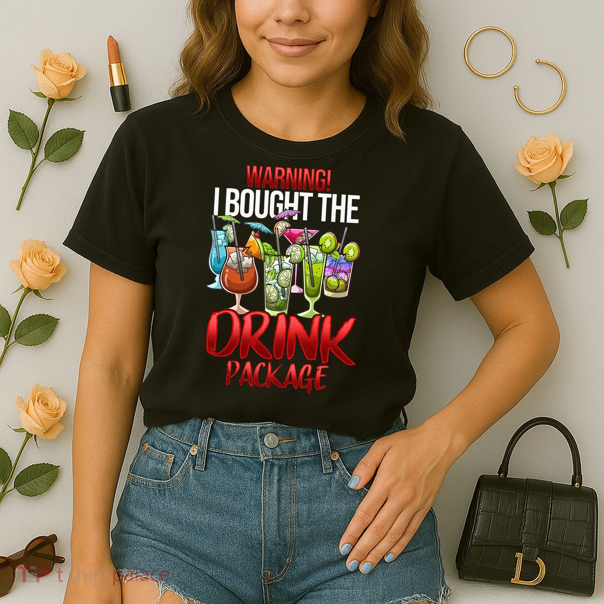 Warning I Bought The Drink Package Funny Cruise Comfort Colors Boxy T-Shirt