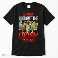 Warning I Bought The Drink Package Funny Cruise Tall T-Shirt thumb 0