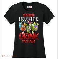 Warning I Bought The Drink Package Funny Cruise Women's Cooling Performance Crew T-Shirt thumb 0