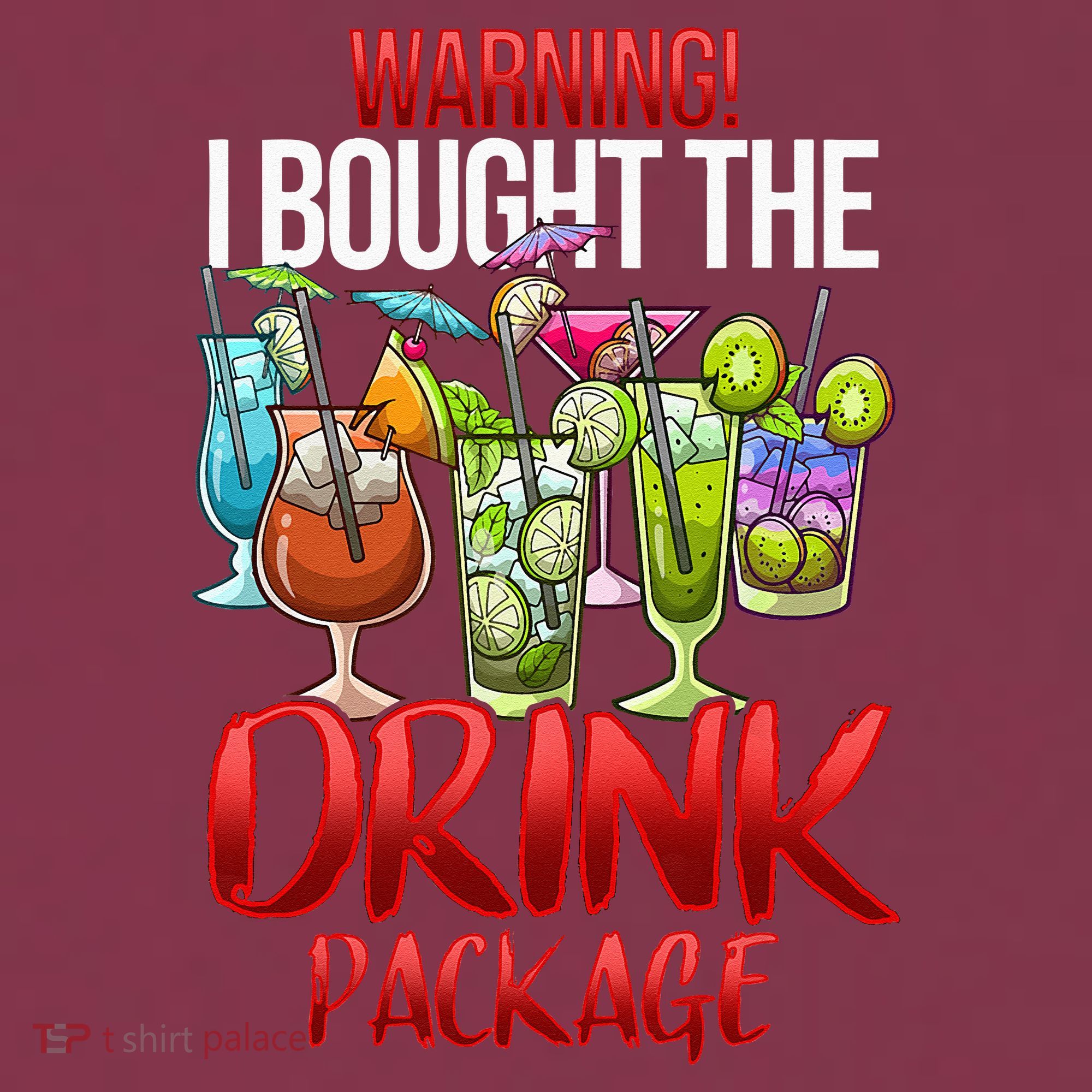 Warning I Bought The Drink Package Funny Cruise 16oz Travel Tumbler