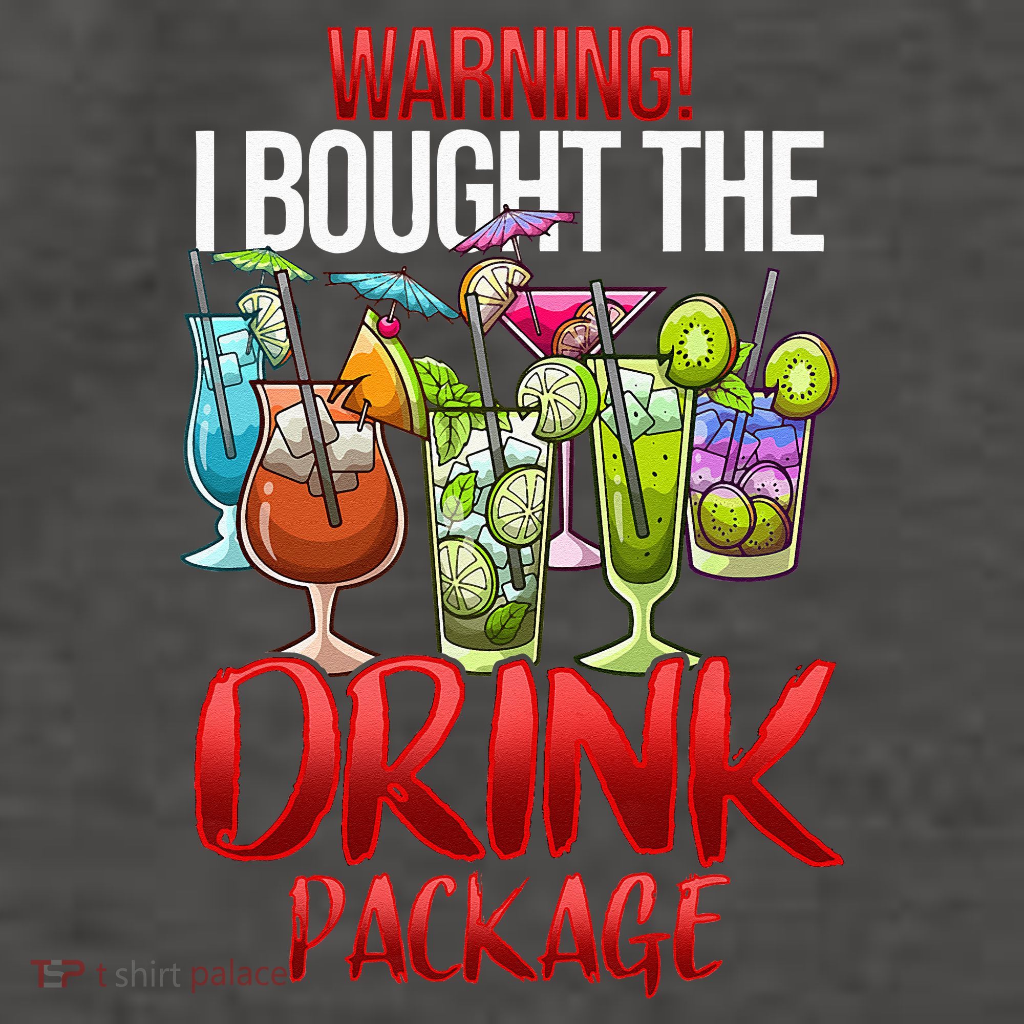 Warning I Bought The Drink Package Funny Cruise Vector Backpack