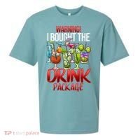Warning I Bought The Drink Package Funny Cruise Sueded Cloud Jersey T-Shirt thumb 0
