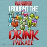 Warning I Bought The Drink Package Funny Cruise Sueded Cloud Jersey T-Shirt thumb 2