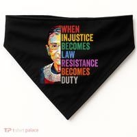 When Injustice Becomes Law Resistance Becomes Duty USA-Made Doggie Bandana thumb 0