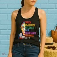 When Injustice Becomes Law Resistance Becomes Duty Women's Tank Top thumb 2