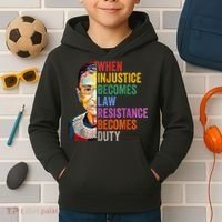 When Injustice Becomes Law Resistance Becomes Duty Kids Hoodie thumb 2