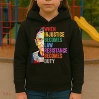 When Injustice Becomes Law Resistance Becomes Duty Kids Hoodie thumb 3