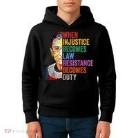 When Injustice Becomes Law Resistance Becomes Duty Kids Hoodie thumb 4