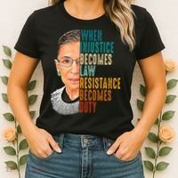 When Injustice Becomes Law Resistance Becomes Duty Women's T-Shirt thumb 2