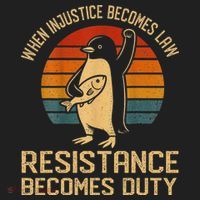 When Injustice Becomes Law Resistance Becomes Duty Penguin Women's Sweatshirt thumb 2