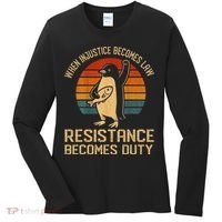 When Injustice Becomes Law Resistance Becomes Duty Penguin Women's Long Sleeve Shirt thumb 0