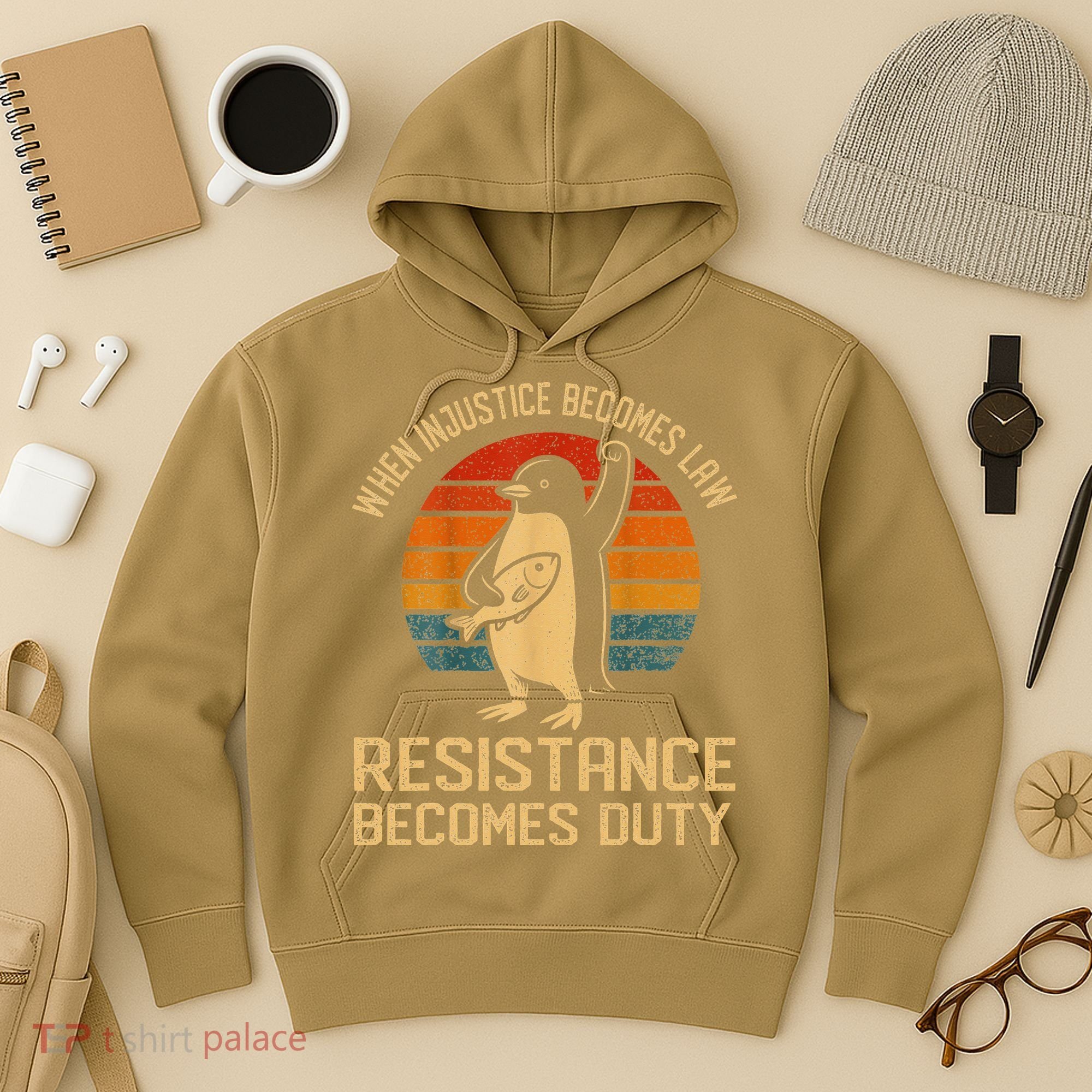 When Injustice Becomes Law Resistance Becomes Duty Penguin Hoodie