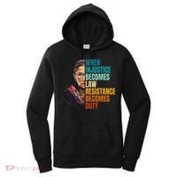 When Injustice Becomes Law Resistance Becomes Duty Rbg Quote Women's Hoodie thumb 0