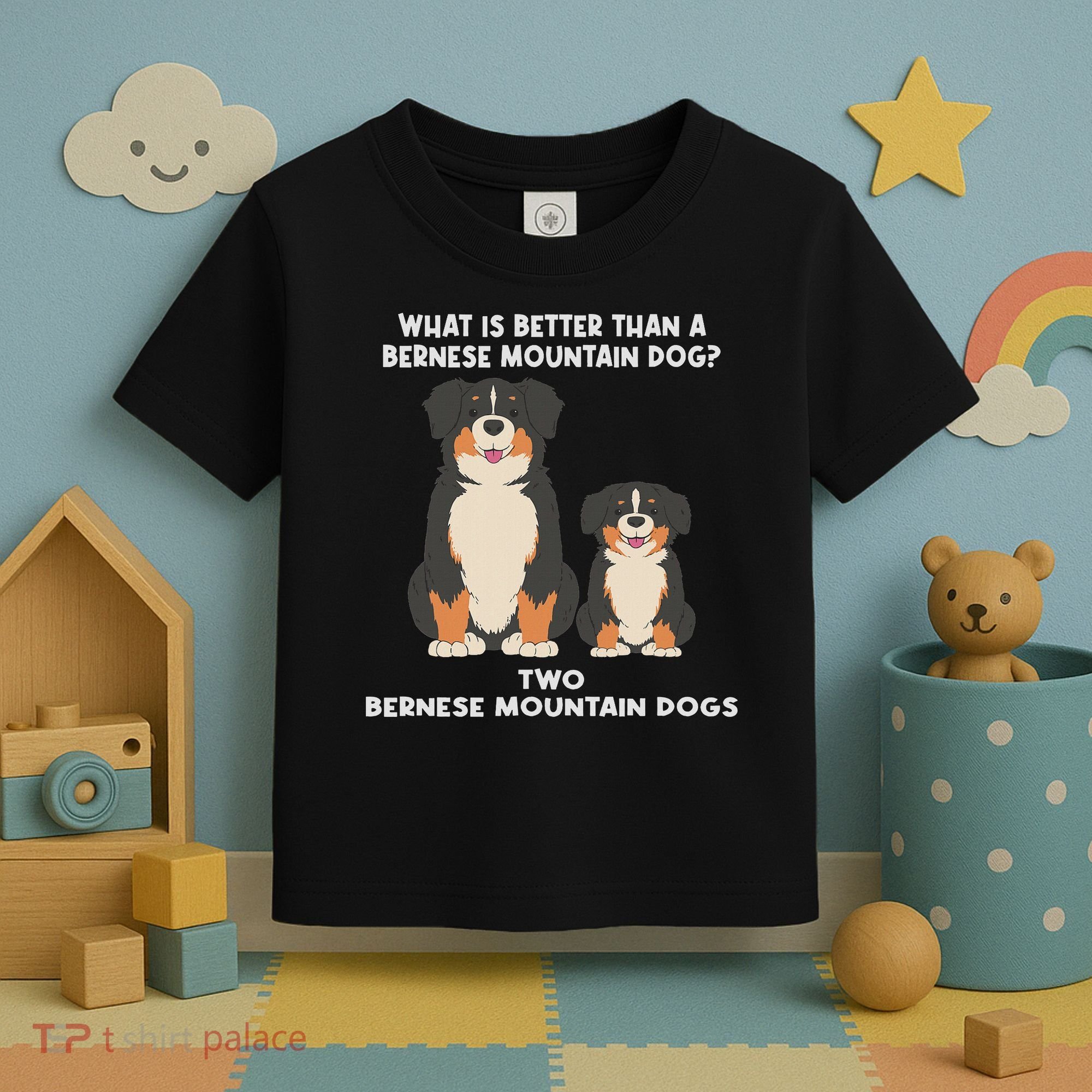 What Is Better Than A Bernese Two Bernese Mountain Dog Toddler T-Shirt