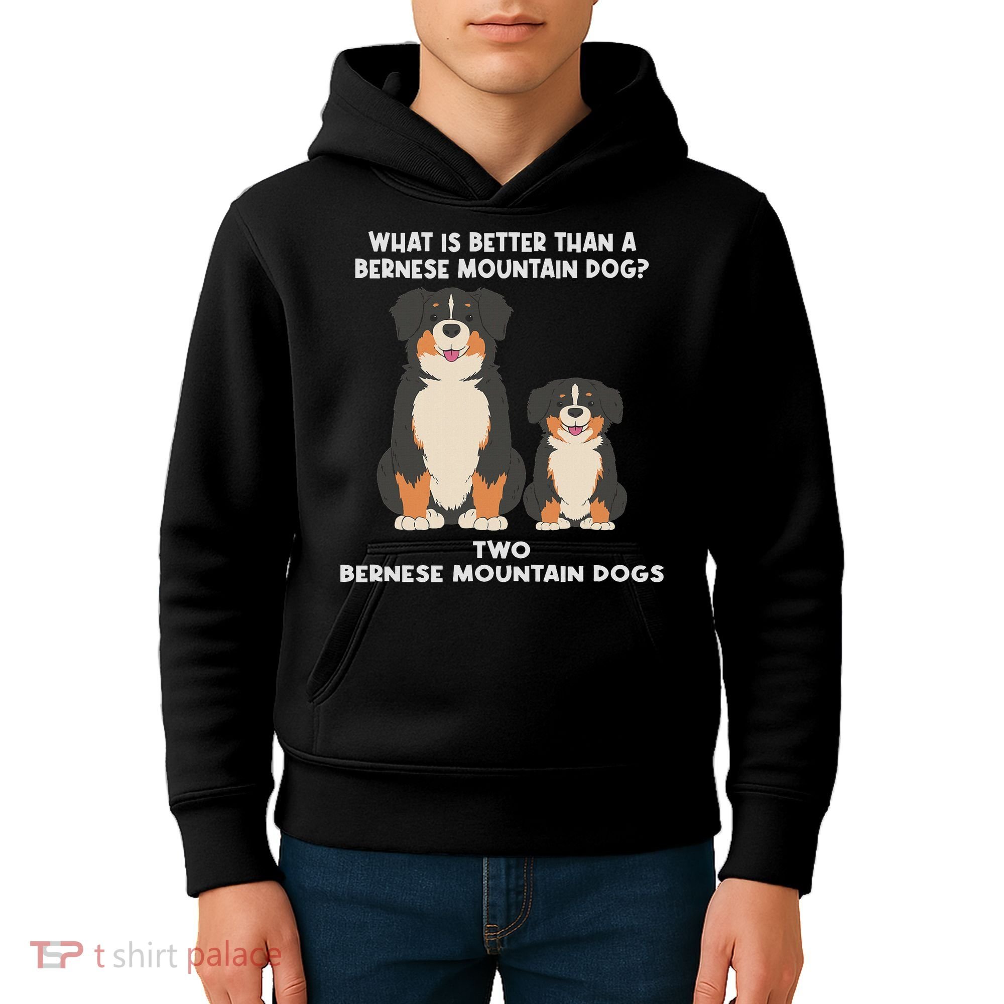 What Is Better Than A Bernese Two Bernese Mountain Dog Kids Hoodie