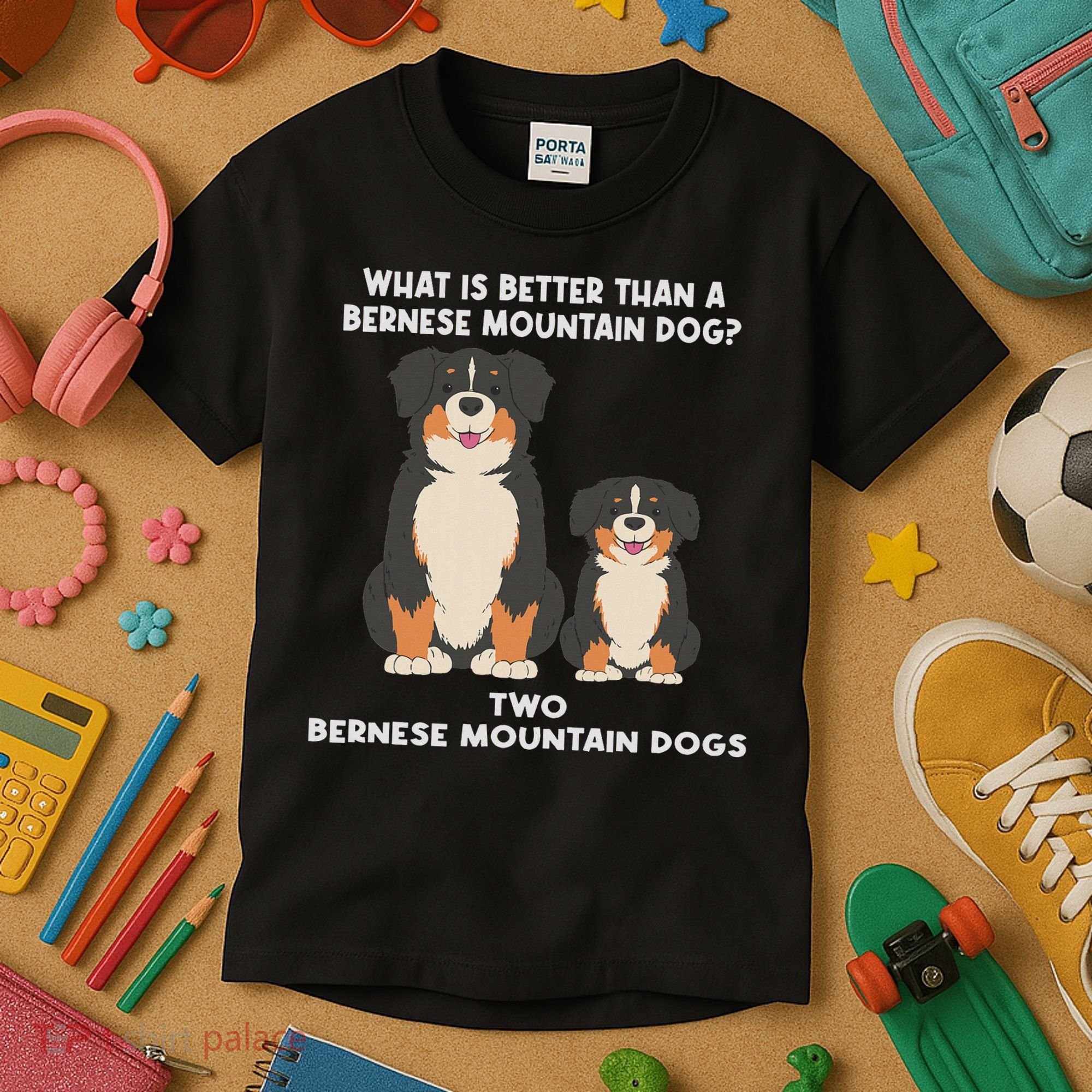 What Is Better Than A Bernese Two Bernese Mountain Dog Kids T-Shirt