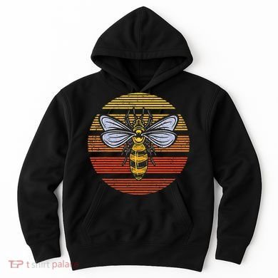Wasp Insect Bird Lover Gift Vintage Retro Wasp Hoodie