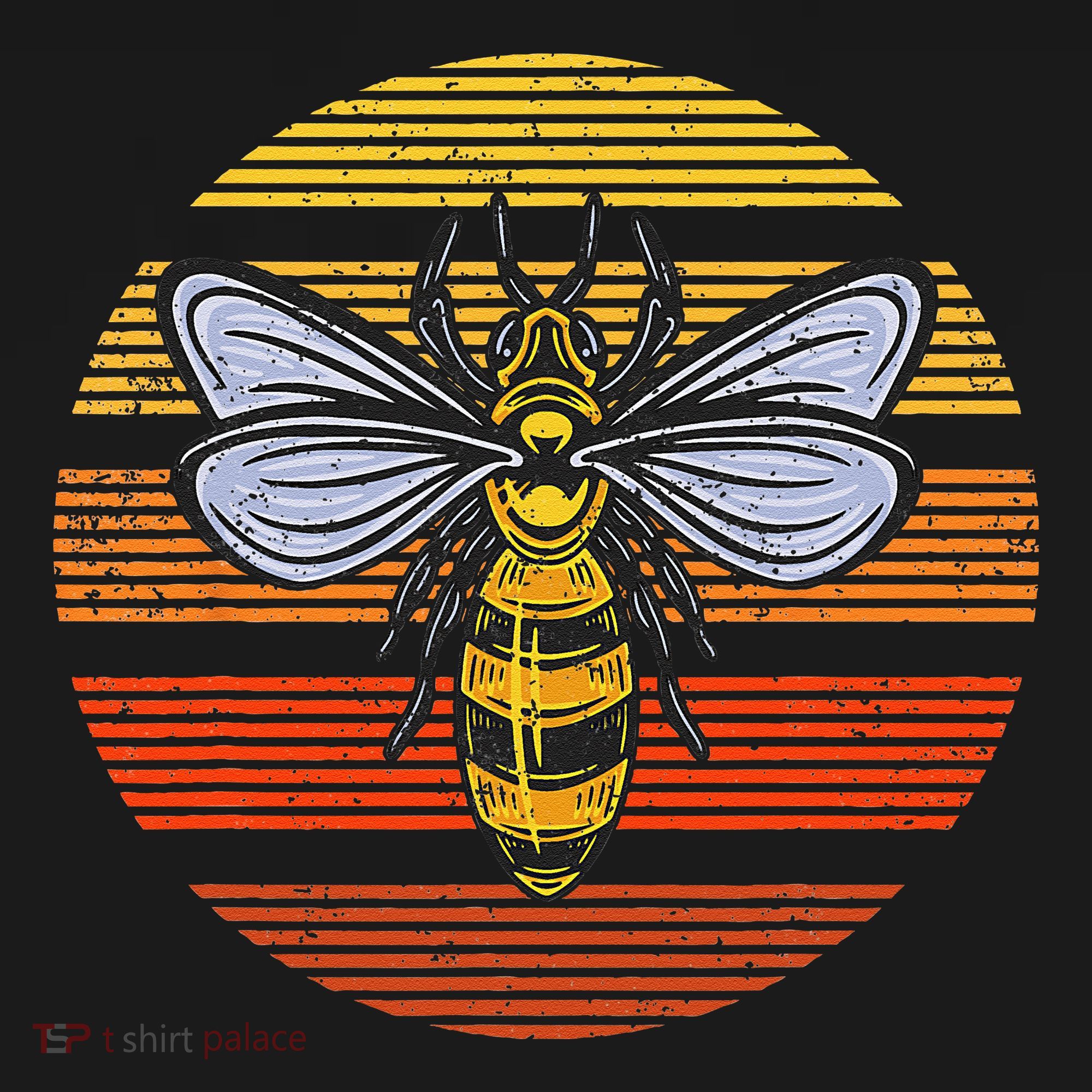 Wasp Insect Bird Lover Gift Vintage Retro Wasp T-Shirt