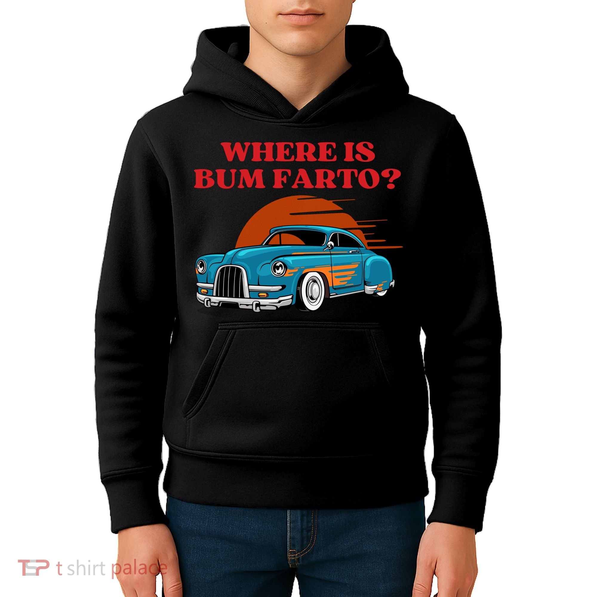 Where Is Bum Farto Funny Kids Hoodie