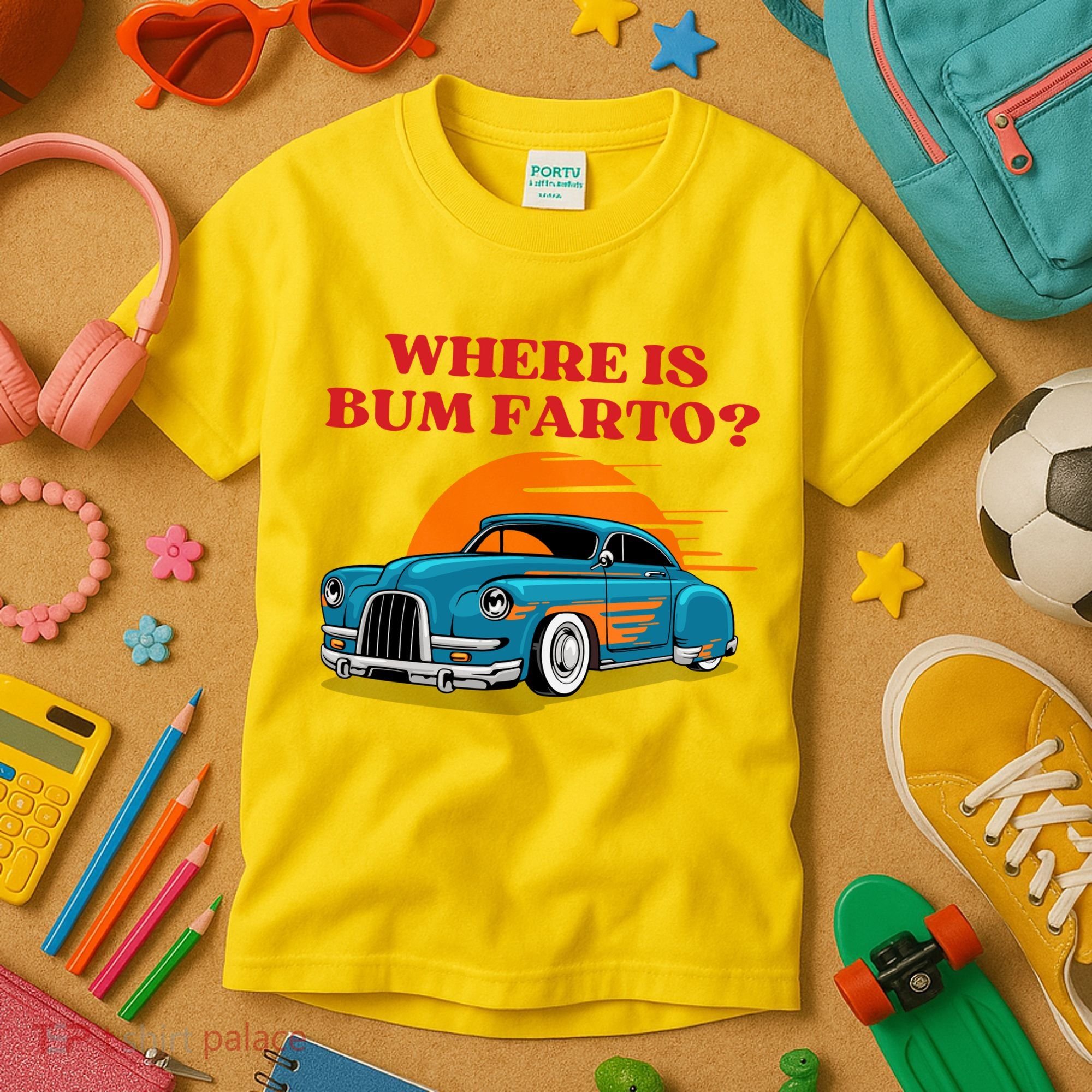 Where Is Bum Farto Funny Kids T-Shirt