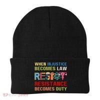 When Injustice Becomes Law Resistance Becomes Duty RBG Quote Beanie thumb 0