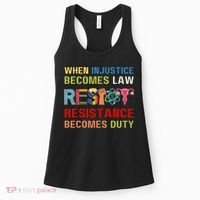 When Injustice Becomes Law Resistance Becomes Duty RBG Quote Women's Tank Top thumb 0