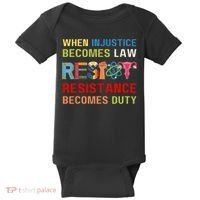 When Injustice Becomes Law Resistance Becomes Duty RBG Quote Baby Bodysuit thumb 0