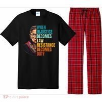 When Injustice Becomes Law Resistance Becomes Duty Rbg Pajama Set thumb 0
