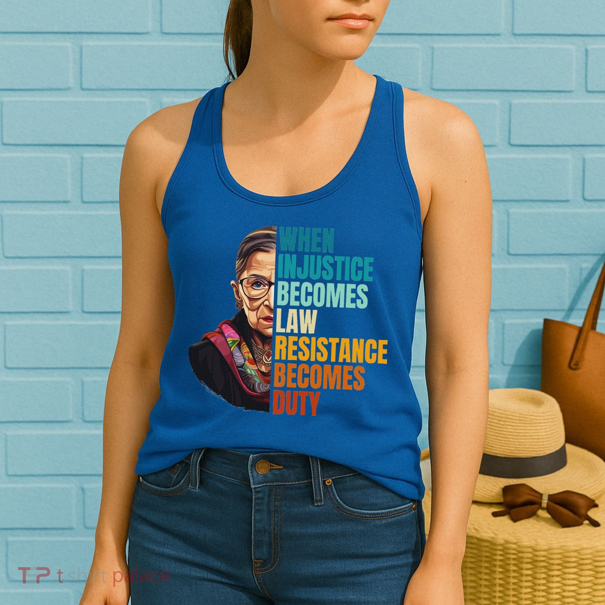 When Injustice Becomes Law Resistance Becomes Duty Rbg Women's Tank Top