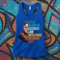 When Injustice Becomes Law Resistance Becomes Duty Rbg Women's Tank Top thumb 3