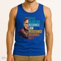 When Injustice Becomes Law Resistance Becomes Duty Rbg Tank Top thumb 3