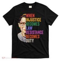 When Injustice Becomes Law Resistance Becomes Duty Rbg Women T-Shirt thumb 0