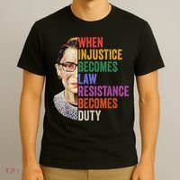 When Injustice Becomes Law Resistance Becomes Duty Rbg Women T-Shirt thumb 3