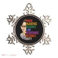 When Injustice Becomes Law Resistance Becomes Duty Rbg Women Ornament thumb 0