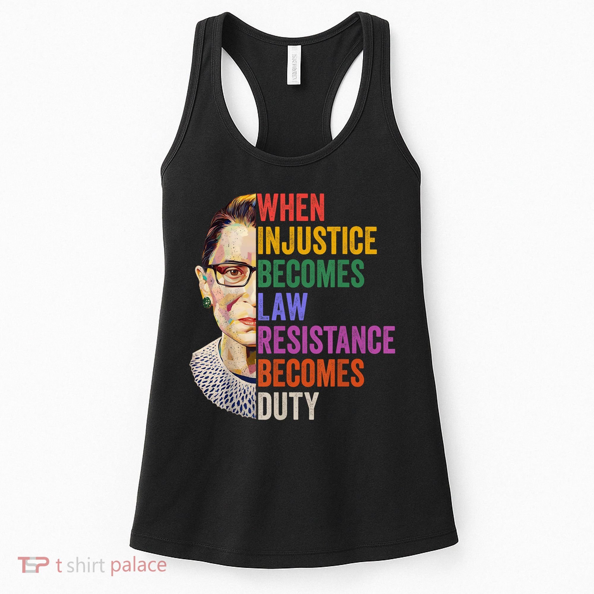 When Injustice Becomes Law Resistance Becomes Duty Rbg Women Women's Tank Top