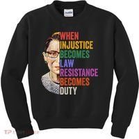 When Injustice Becomes Law Resistance Becomes Duty Rbg Women Kids Sweatshirt thumb 0